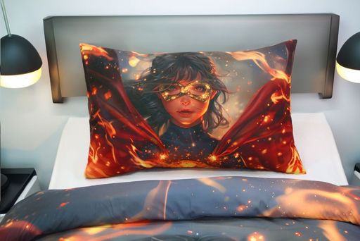 Housse de couette Fille Gardienne de la Flamme - 1 Place - (160x220 cm) + 1 Taies d’Oreiller thumbnail 2