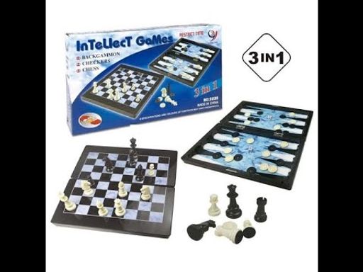 Découvrez l’ultime trio de stratégie Échecs Dames et Backgammon en un seul jeu magnétique 3 en 1 thumbnail 4
