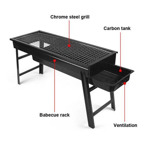 Barbecue À Charbon De Bois Portable Léger Pour Pique-niques En Plein Air thumbnail 4