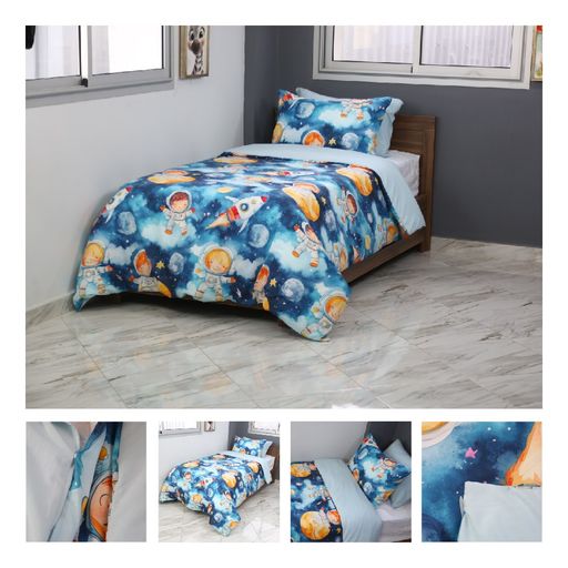 Housse de Couette Enfant Ciel & Cosmos – Réversible une Place 160x220 cm thumbnail 4