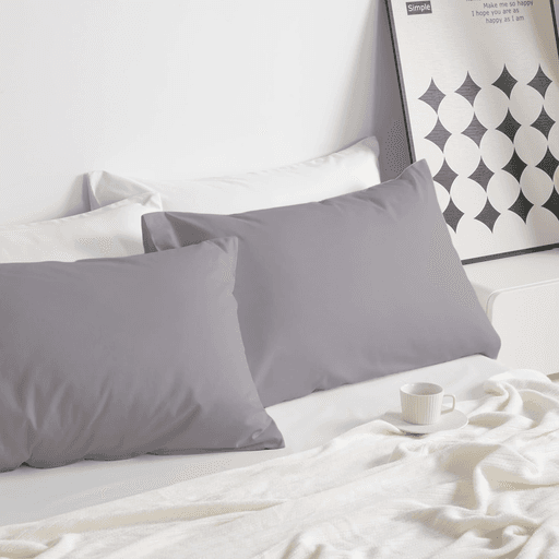 2 Taies d'oreiller Uni Gris Clair 50 x70 cm // Doux & Antiallergique thumbnail 3