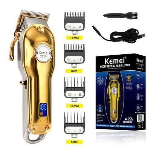 Tondeuse à cheveux professionnelle -Tondeuse Electrique en métal +Accessoires thumbnail 1