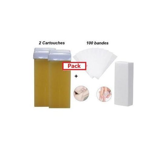 Pack 2 Cartouches Cire + paquet de 100 papier dépilatoire thumbnail 1