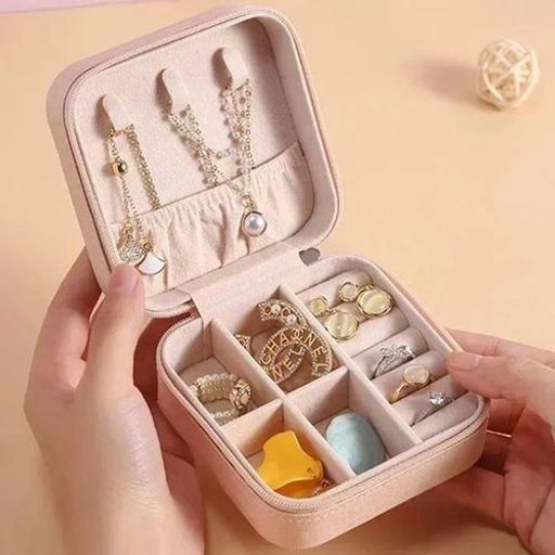 Boîte de Rangement Portable de Bijoux, Sac de Voyage pour Boucles dOreilles, Colliers, Bagues thumbnail 1