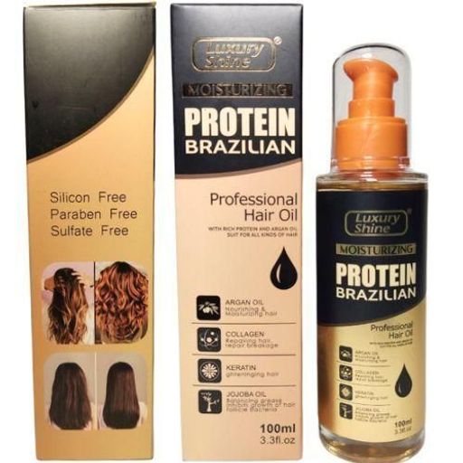 luxury shine  Serum protein brazilian professionel hair oil 100ml thumbnail 2