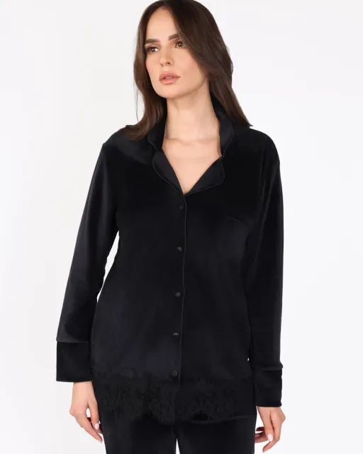 Ensemble Pyjama en Velours Dentelle | Collection Permanent Velour thumbnail 2