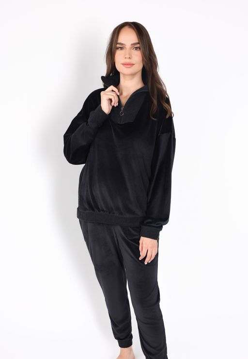 Pyjama Col Montant Zippé | Collection Velvet MLC thumbnail 1