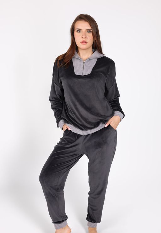 Pyjama Col Montant Zippé | Collection Velvet MLC thumbnail 1
