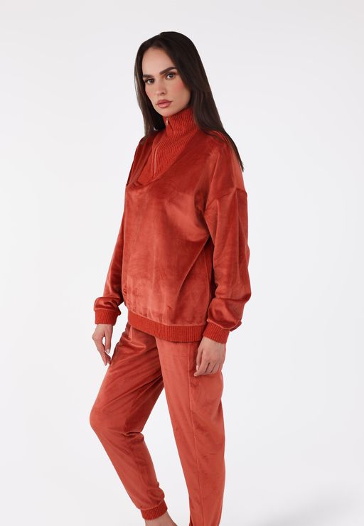 Pyjama Col Montant Zippé | Collection Velvet MLC thumbnail 3