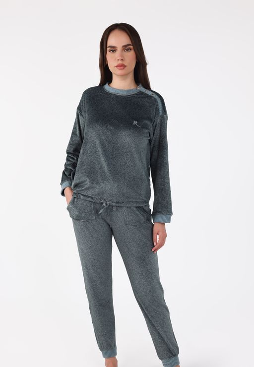 Ensemble Pyjama à Boutons Epaule | Collection Velvet MLC thumbnail 1