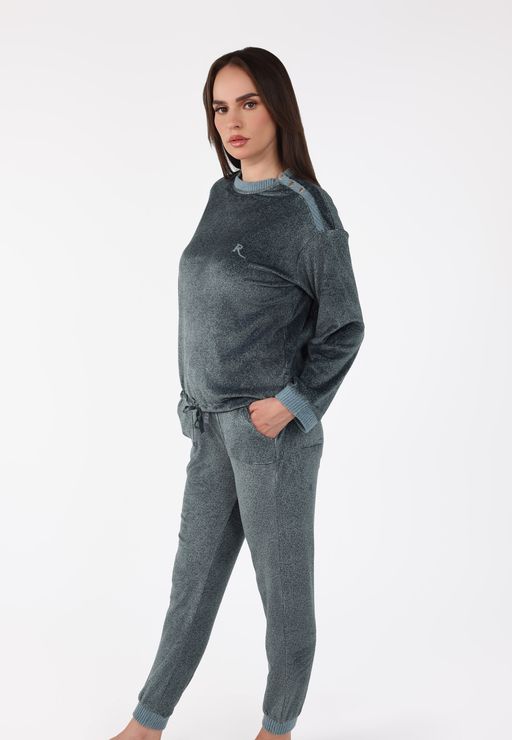 Ensemble Pyjama à Boutons Epaule | Collection Velvet MLC thumbnail 3