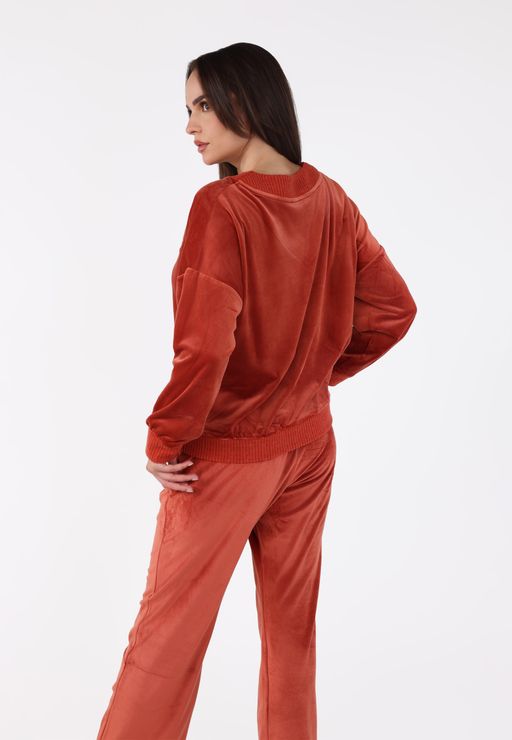 Pyjama Col V à Pantalon Evasé | Collection Velvet MLC thumbnail 4