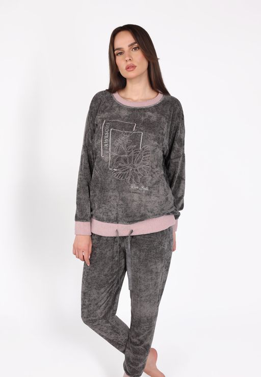 Pyjama Doux à Détails Roses | Collection Silver Cloud thumbnail 1