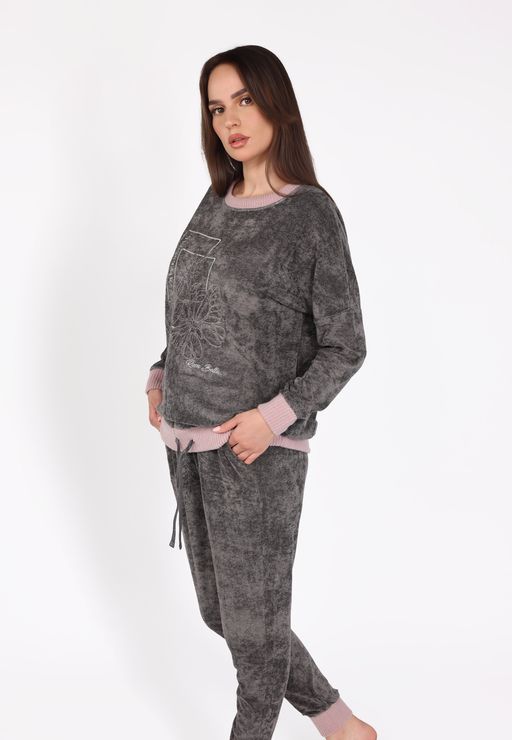 Pyjama Doux à Détails Roses | Collection Silver Cloud thumbnail 2
