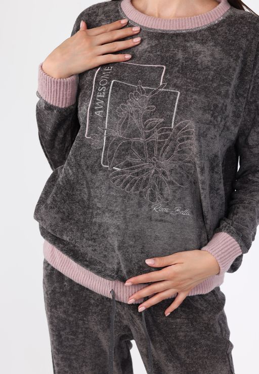 Pyjama Doux à Détails Roses | Collection Silver Cloud thumbnail 4