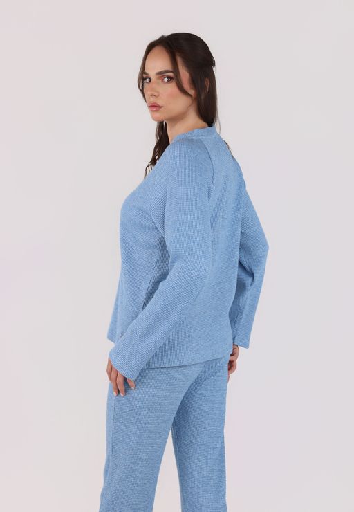 Ensemble Pyjama à Col V et Boutons | Collection Waffle thumbnail 3