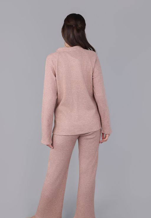 Ensemble Pyjama à Col V et Boutons | Collection Waffle thumbnail 4