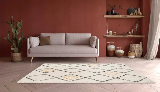 Gipsy n°10 motif losange Tapis moderne 160x230 cm thumbnail 1