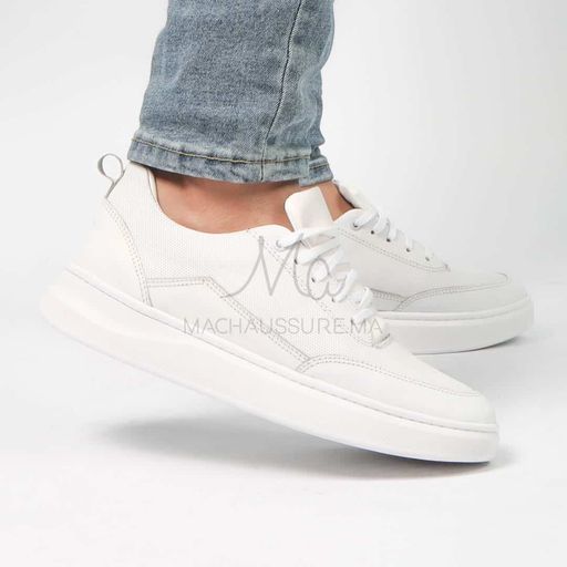 Move - Baskets Basses 100% Cuir – Blanc thumbnail 2