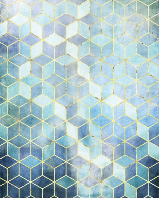 Mosaik Azzuro Papier Peint Photo Murale Intissé – L 200 x H 250 cm thumbnail 2
