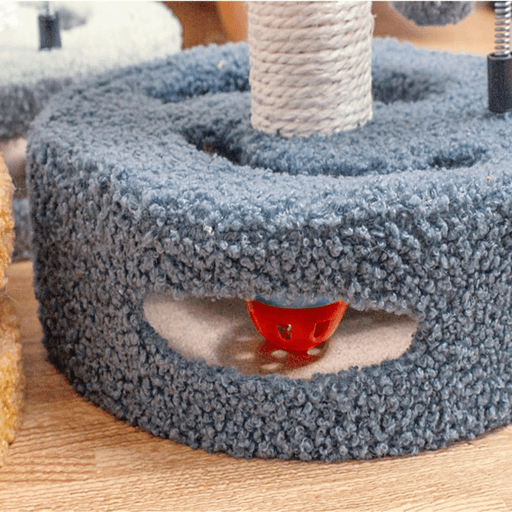 Small Cat Tree Tower –  Scratching Posts, Jumping Platform & Toy Ball thumbnail 1