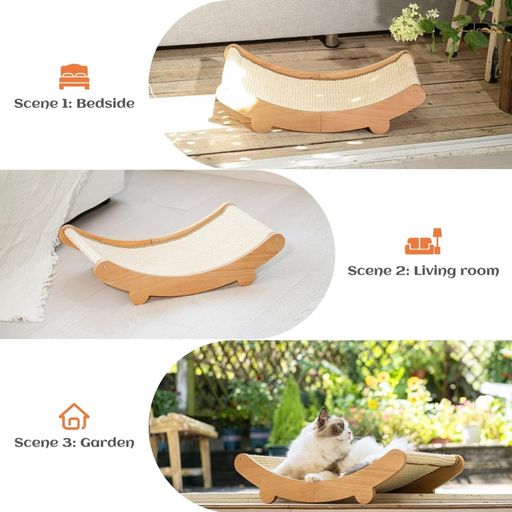 Sisal Cat Scratcher Bed – Scratching Pad & Hammock for Indoor Cats thumbnail 4