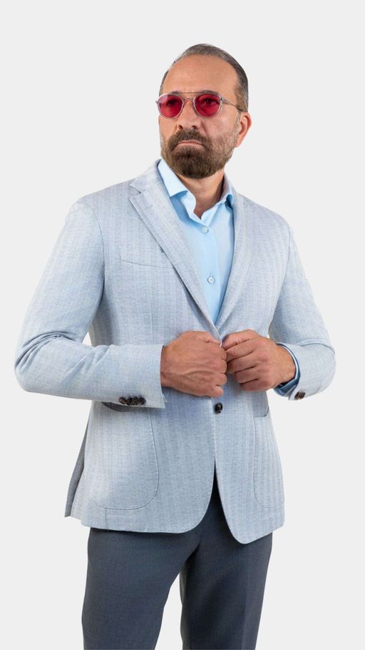 Biella Grey/white Blazer thumbnail 2