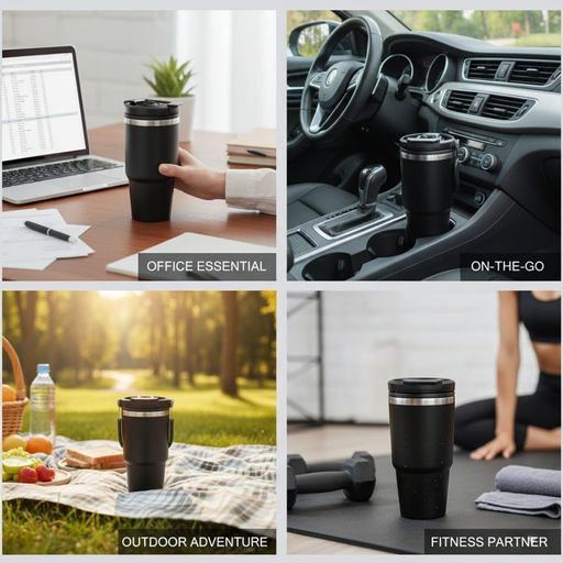 Thermos 600 Ml avec paille-2 ouvertures thumbnail 2
