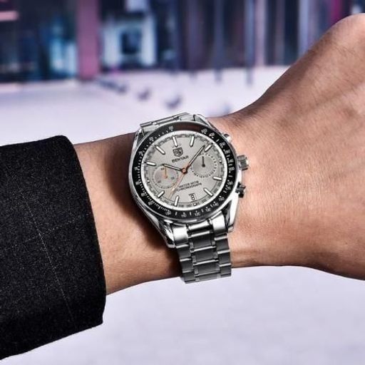 Montres-bracelets Chronographes de Sport Entièrement en Acier Étanche thumbnail 2