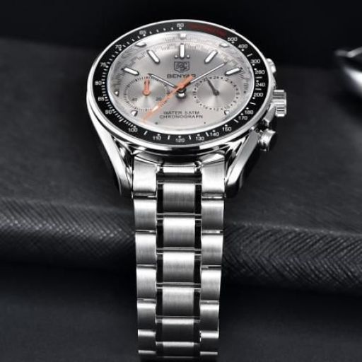 Montres-bracelets Chronographes de Sport Entièrement en Acier Étanche thumbnail 3