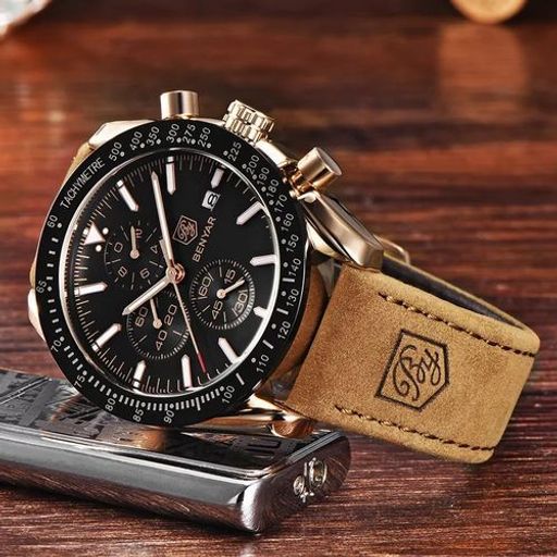 Montre Chronographe Homme en Cuir Dan thumbnail 2