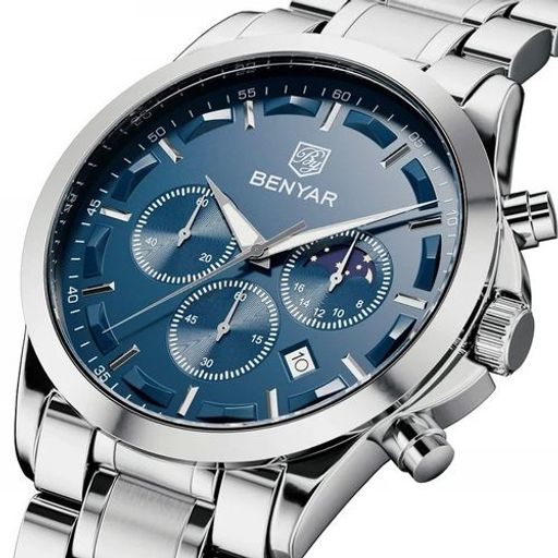Montre Bracelet Quartz pour Hommes Etanche Chronographe thumbnail 2