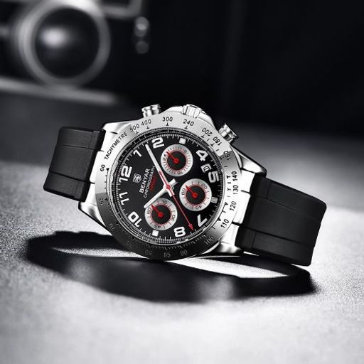 Montre Bracelet en Silicon Noir Quartz thumbnail 2
