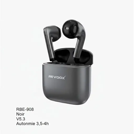 Écouteurs Bluetooth  - RBE-P08 - Noir - V5.3 - Autonomie 3,5-4h thumbnail 2