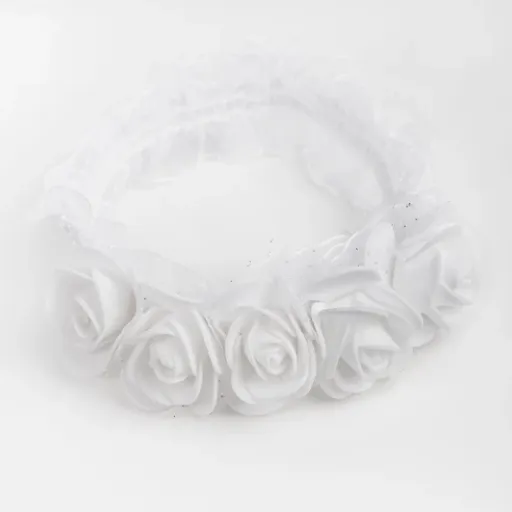 Bandeau - Blanc floral pour fille thumbnail 2