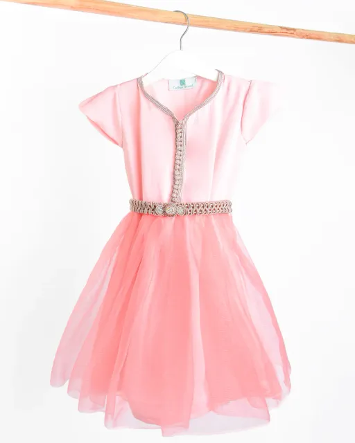 Caftan sans Manches en Crêpe Georgette en Soie   thumbnail 2