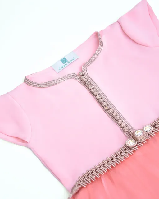 Caftan sans Manches en Crêpe Georgette en Soie   thumbnail 3