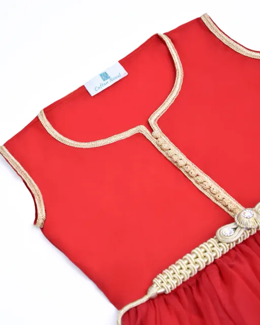 Caftan sans Manches en Crêpe de Soie thumbnail 2