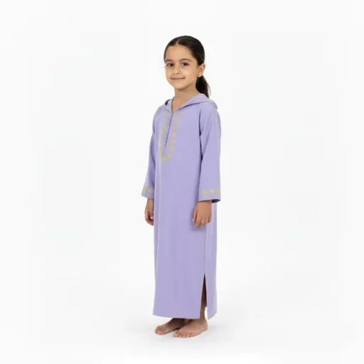 Caftan avec Manches en crêpe de soie thumbnail 2