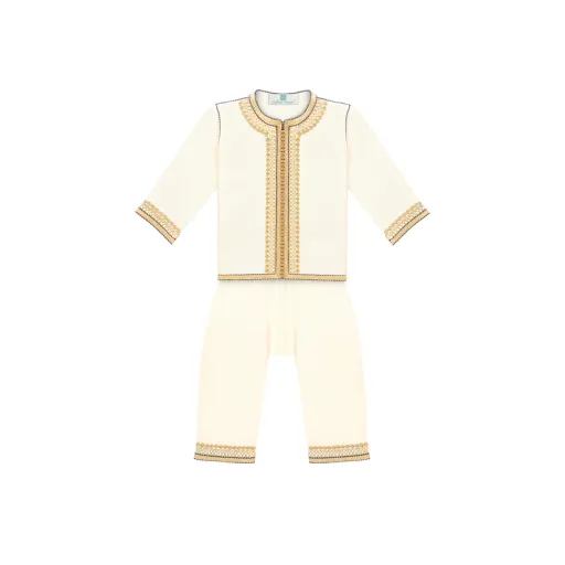 Jabador - beige pour enfant avec selham bleu thumbnail 4
