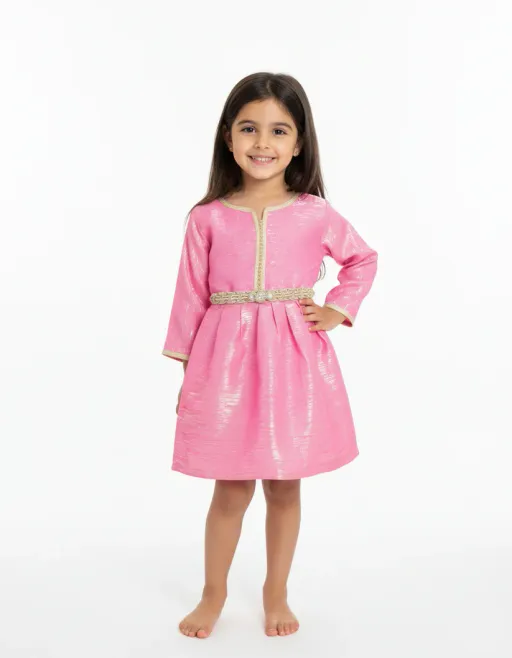 Caftan avec Manches en shantung de soie  thumbnail 1