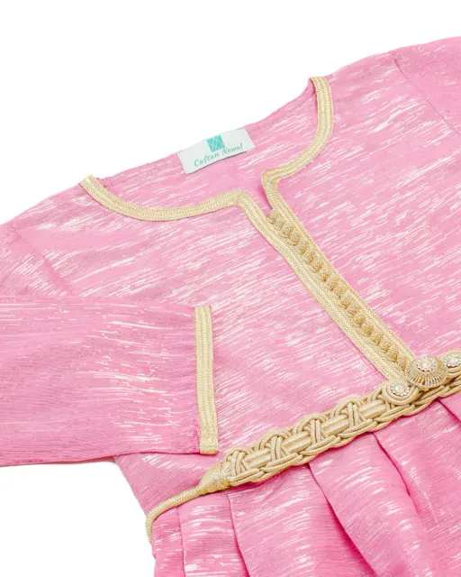 Caftan avec Manches en shantung de soie  thumbnail 3