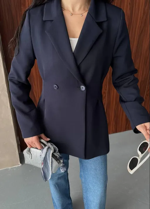Blazer Classique - Bleu Marine thumbnail 2