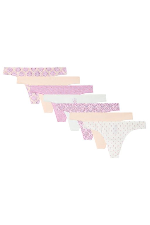 Lot de 7 tongs en coton dans les tons roses thumbnail 3