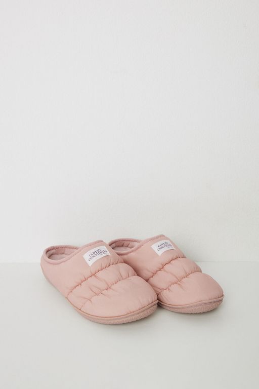 Chaussons en nylon rembourré rose thumbnail 1