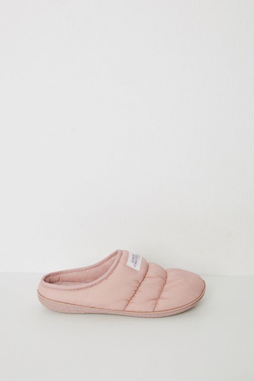 Chaussons en nylon rembourré rose thumbnail 2