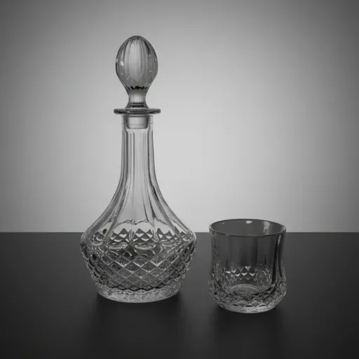 Ensemble carafe et 6 verres classiques taillés thumbnail 1