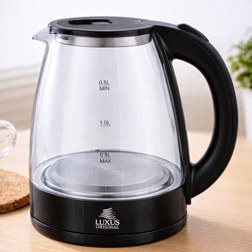 Bouilloire 1,8l Électrique Verre 1600w, Base 360°, Sécurité Auto, Lx-k613 thumbnail 2