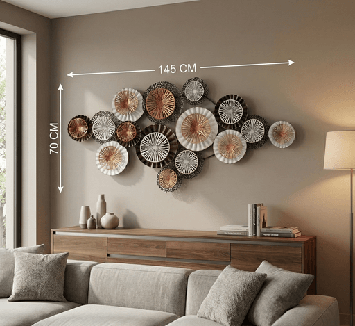 Décoration Murale En Métal Design Cercles thumbnail 2