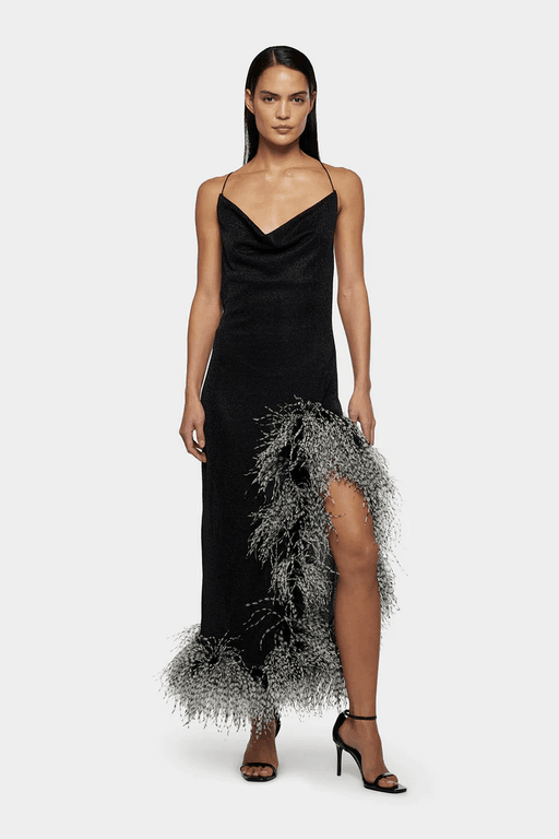 Robe De Soirée Lumière Bicolore Plumage thumbnail 2